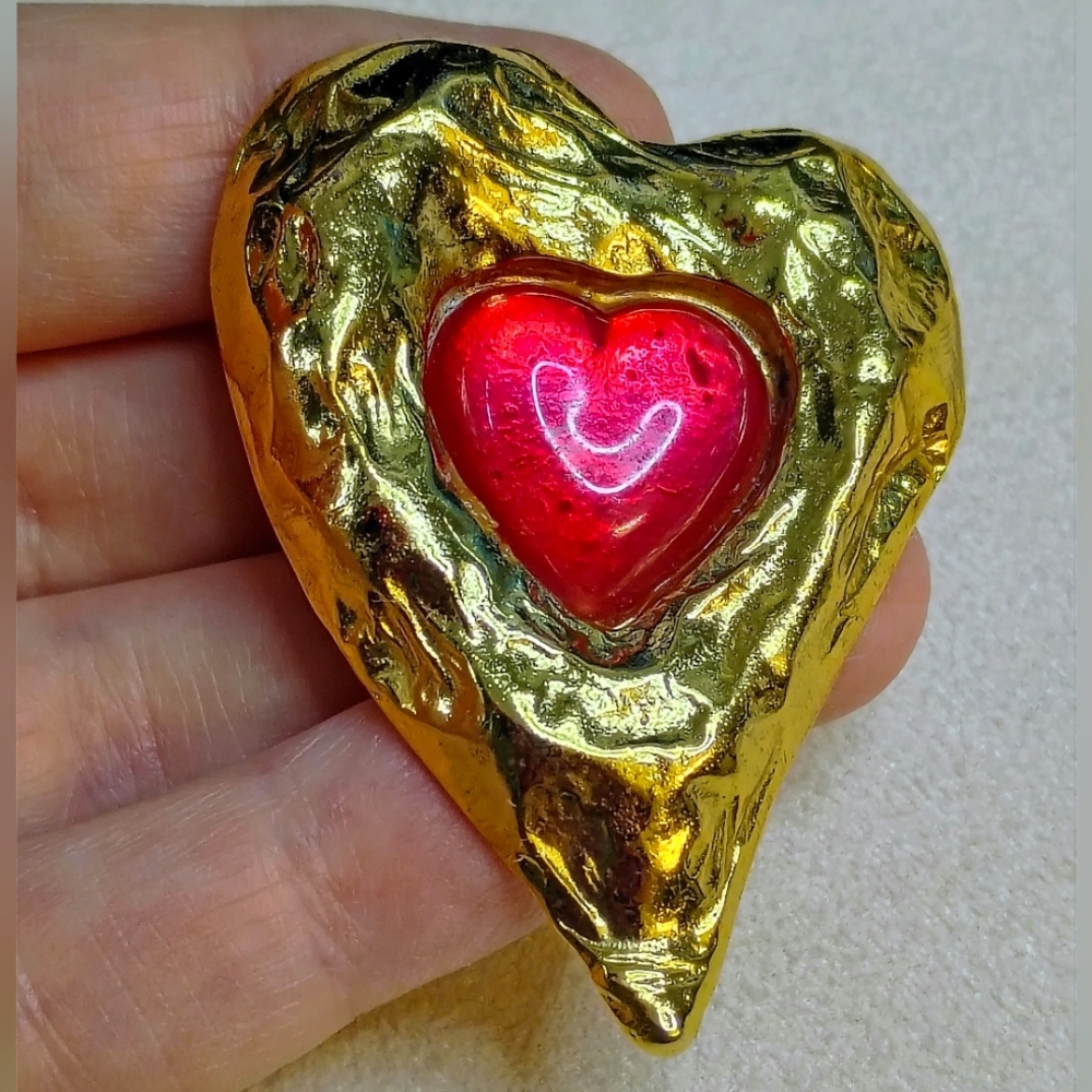 Edouard Rambaud Vintage Heart Brooch